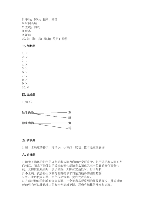 教科版科学三年级下册期末测试卷附参考答案【培优a卷】.docx