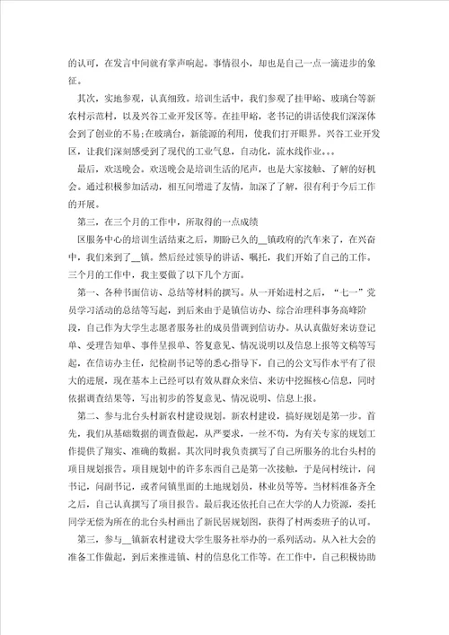 乡镇村官工作总结