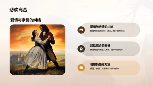 黄色复古读书笔记呼啸山庄PPT模板