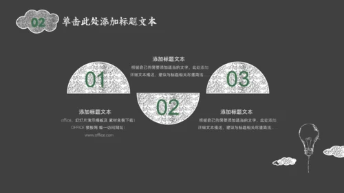 黑板背景灯泡粉笔手绘风教师说课通用PPT模板