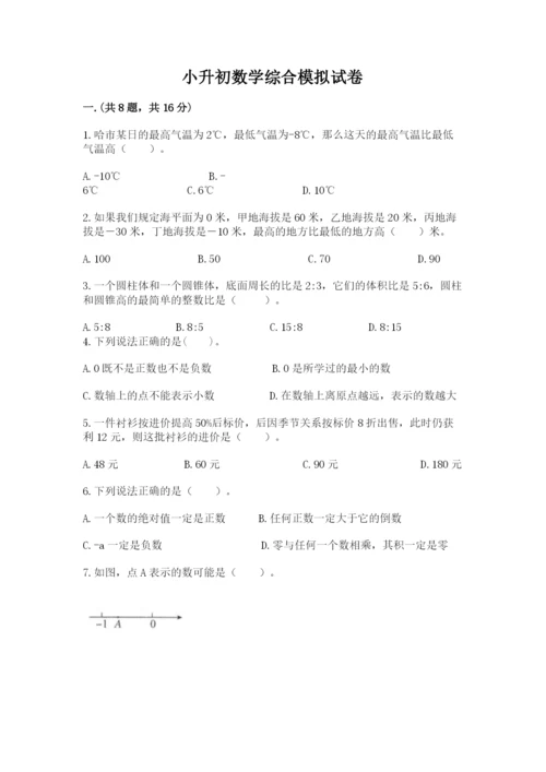 小升初数学综合模拟试卷附答案（能力提升）.docx