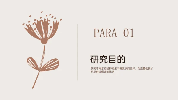 水稻农业植物品种研究和进展通用PPT模板