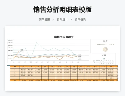 销售分析明细表模版