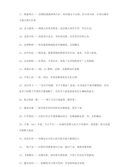 【名师教学课件】高考必备高频成语重点资料大全含解释.docx