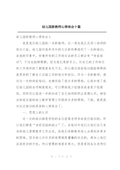 幼儿园新教师心得体会十篇.docx