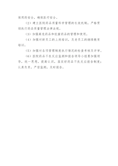 医院药品质量管理自查报告.docx