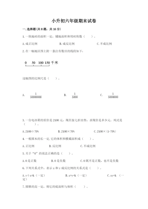 小升初六年级期末试卷附参考答案【培优b卷】.docx