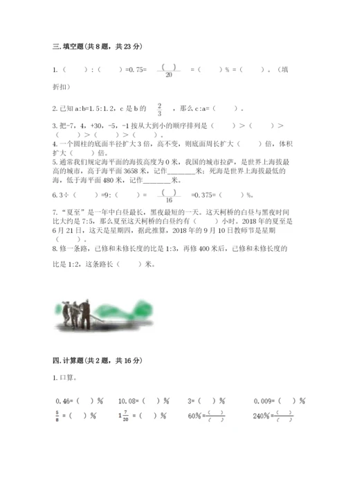 临沂市罗庄区六年级下册数学期末测试卷新版.docx