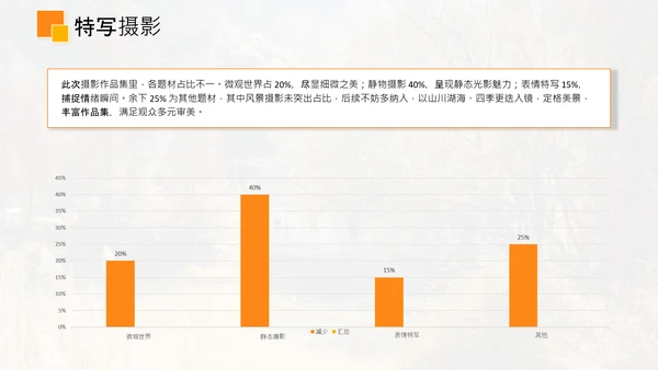 黄色简约风个人作品集PPT模板