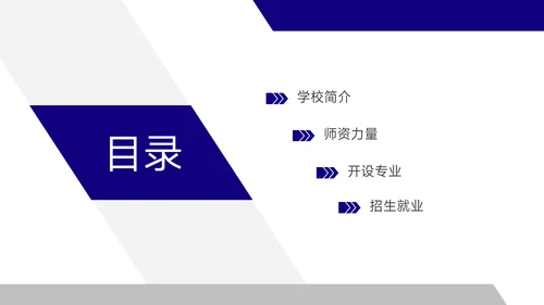 蓝色简洁创意高校招生简章PPT模板