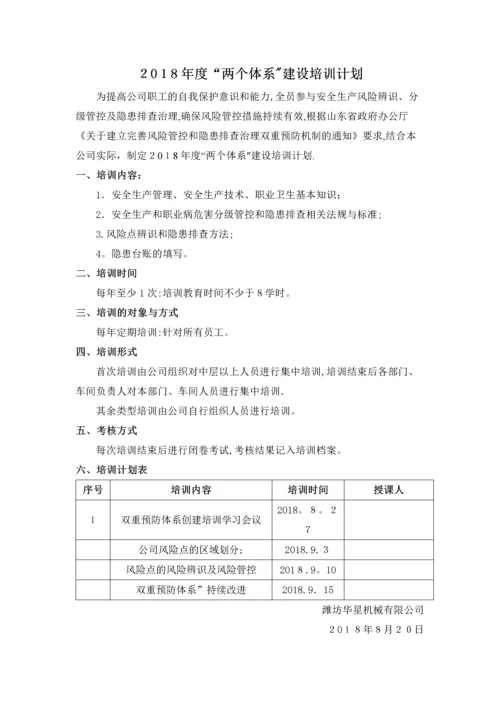 双重预防体系建设培训计划.docx