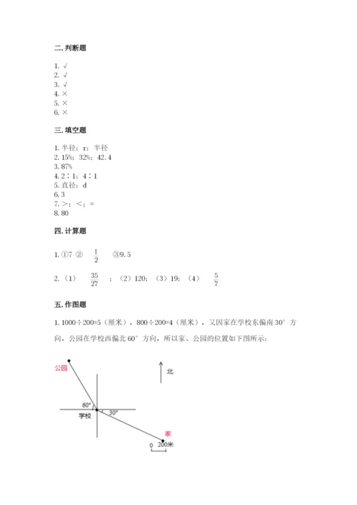 小学六年级数学上册期末考试卷精品【有一套】.docx