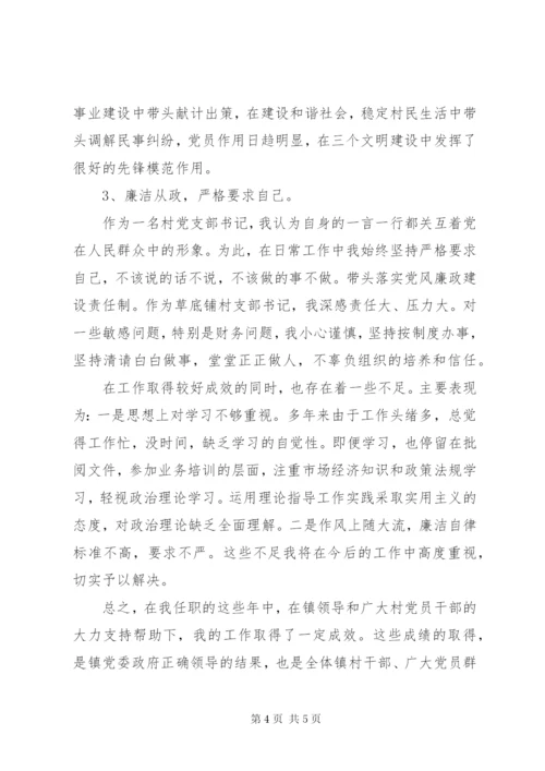 某年村支部书记述职述廉报告.docx