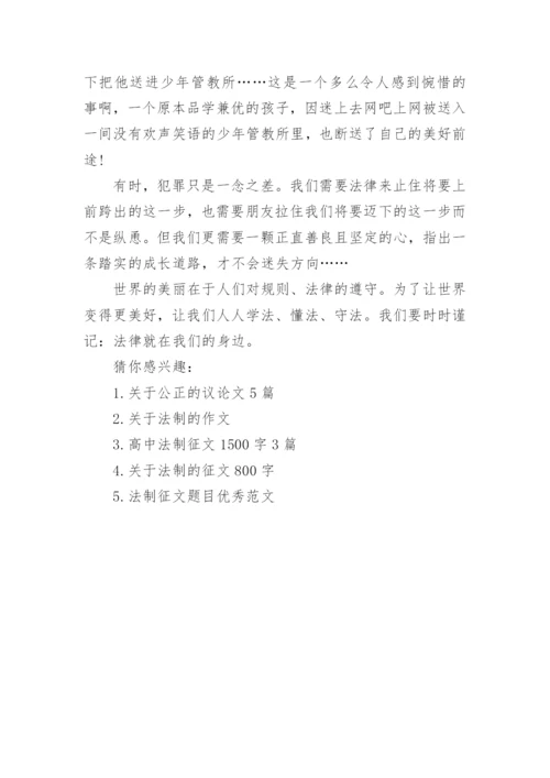 描写法律优秀议论文满分范文.docx