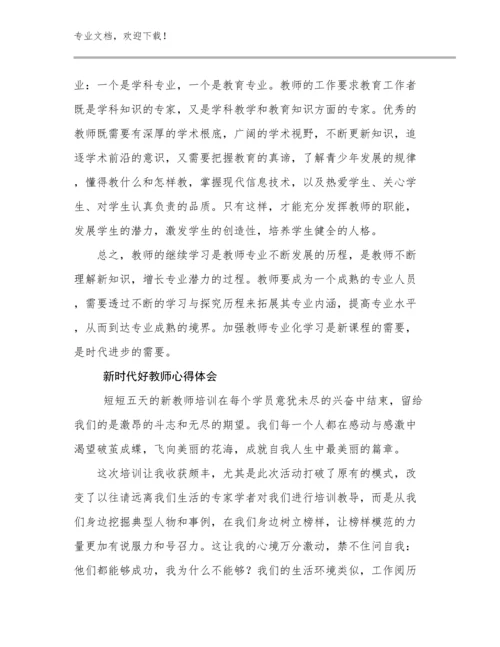 新时代好教师心得体会优选范文20篇文档选编.docx