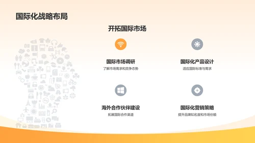 橙色渐变机械零部件研发计划PPT模板