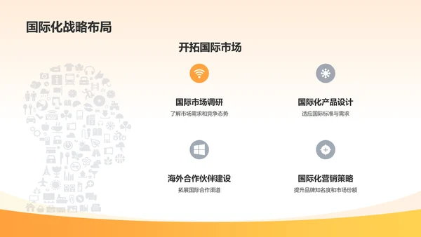 橙色渐变机械零部件研发计划PPT模板