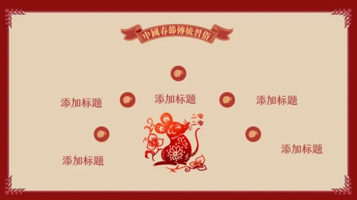 中国娃娃春节传统习俗通用PPT课件