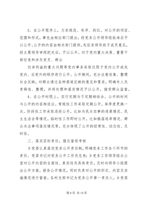 第一篇：XX市XX党务公开自查报告XX市XX党务公开自查报告.docx