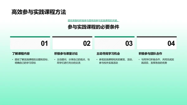 实践课程助力全面发展PPT模板