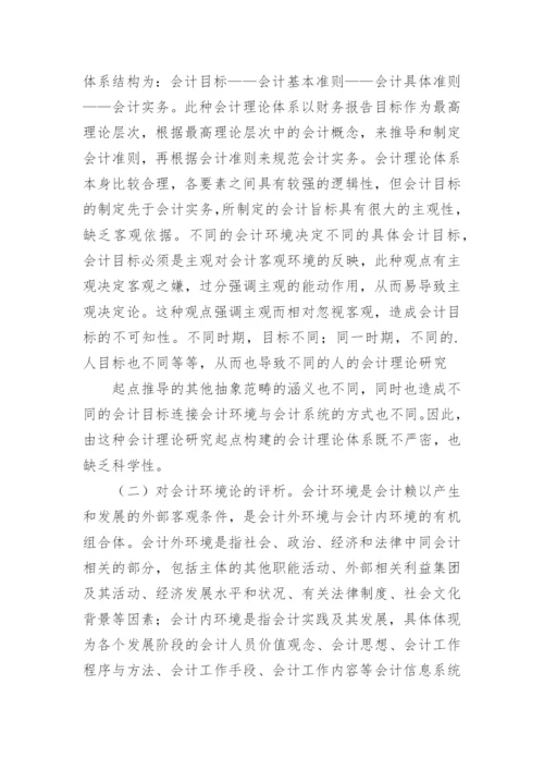 论会计理论研究起点的论文.docx