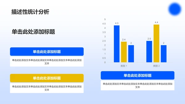 蓝色渐变风数据分析报告PPT模板