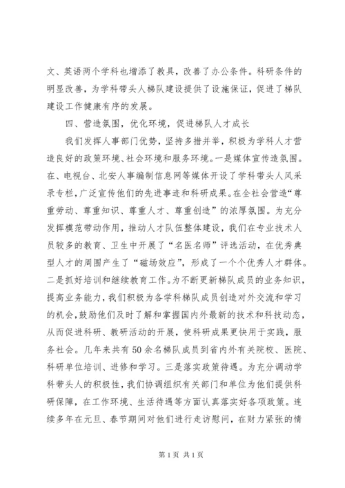 学科专业带头人梯队建设工作总结.docx