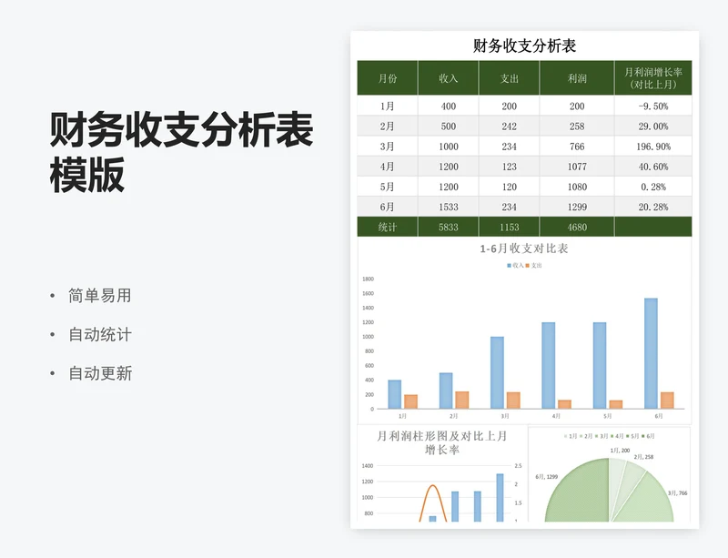 财务收支分析表模版