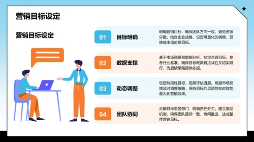 蓝色卡通风通用行业营销路演方案PPT主题
