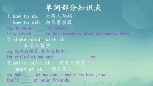 Module 11 Body language Module11 本模块综合与测试