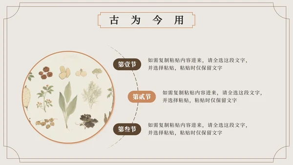 棕色中国风中医的千年传承科普PPT模板