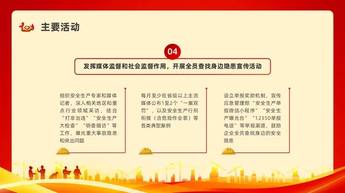 红色水彩简约安全生产月安全宣传PPT