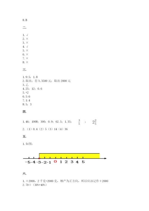 青岛版数学小升初模拟试卷含完整答案【典优】.docx