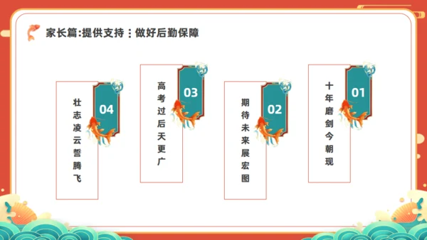中高考倒计100天通用PPT红色模板