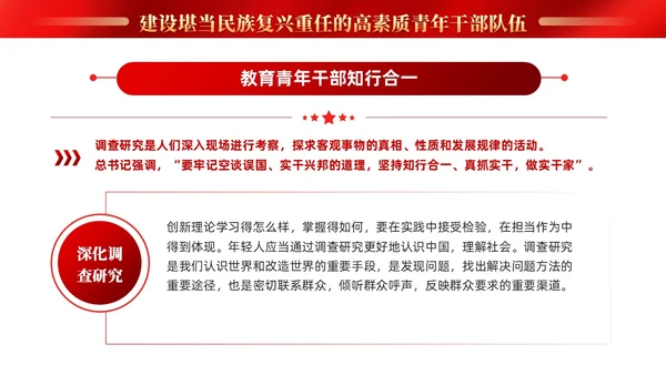 红色党建抓好后继有人推动主题教育走深走实PPT