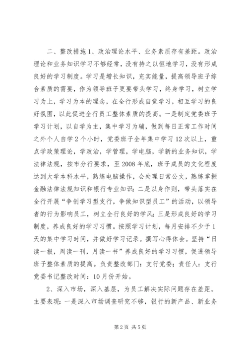 银行党委领导班子整改方案 (6).docx