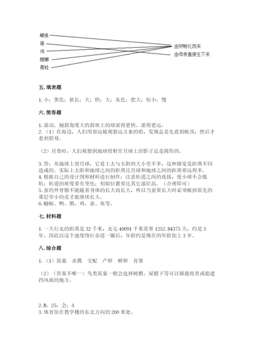 教科版科学三年级下册 期末测试卷及参考答案（研优卷）.docx