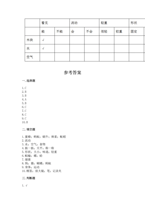 教科版一年级下册科学期末测试卷及参考答案（考试直接用）.docx