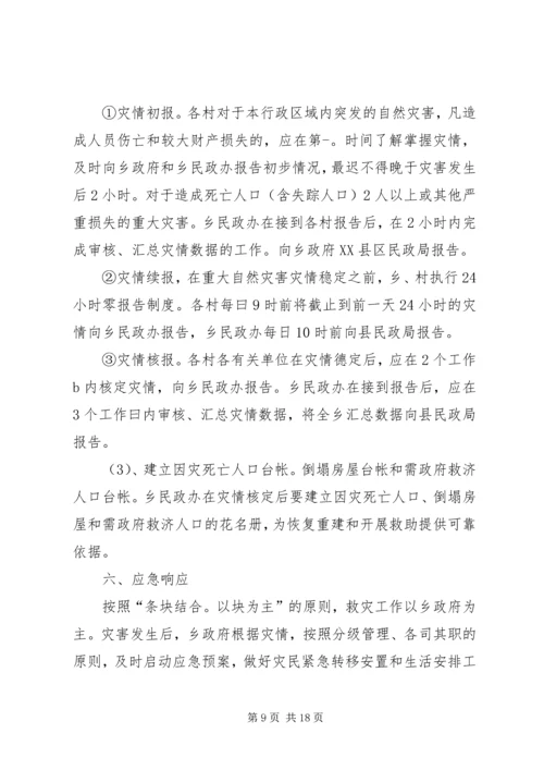XX街道自然灾害救助应急预案 (4).docx