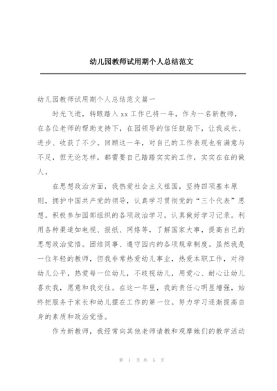 幼儿园教师试用期个人总结范文.docx