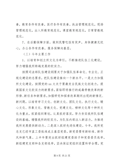 劳教所所长在XX年度表彰大会上的讲话.docx