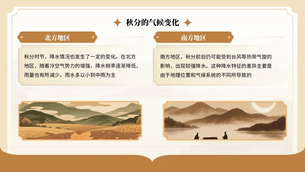 棕色中国风秋分节气介绍PPT模板