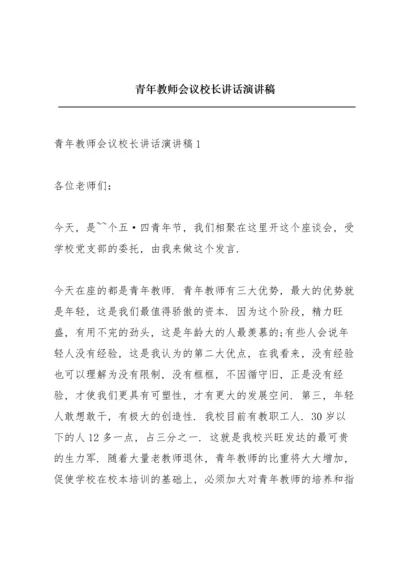 青年教师会议校长讲话演讲稿.docx