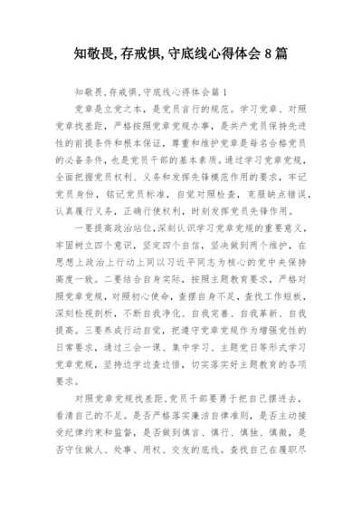 知敬畏,存戒惧,守底线心得体会8篇.docx