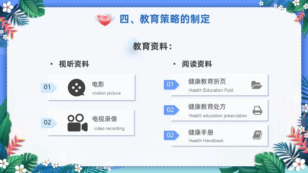 蓝色社区健康教育ppt课件社区健康教育与健康促进PPT模板健康宣教
