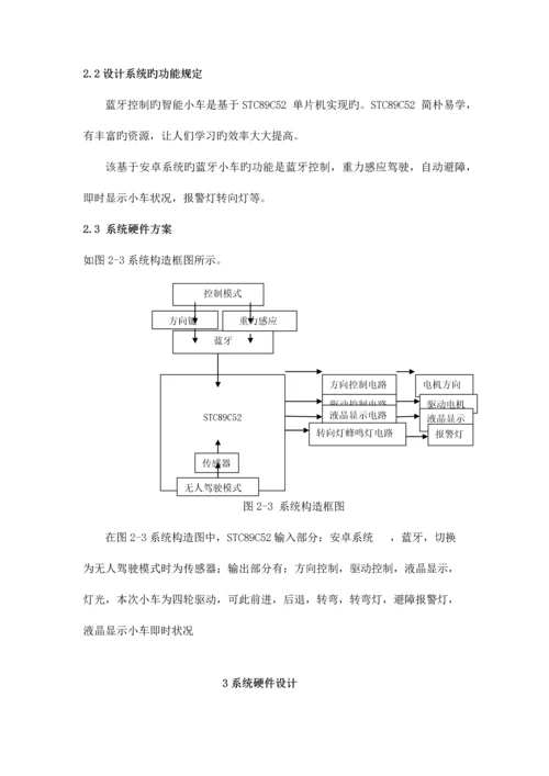 基于蓝牙遥控的智能小车设计.docx