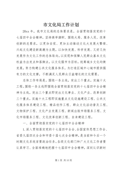 市文化局工作计划 (2).docx