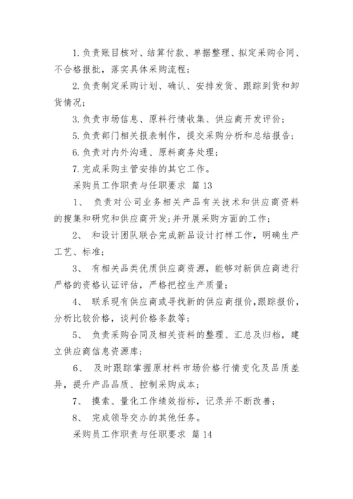 采购员工作职责与任职要求_1.docx