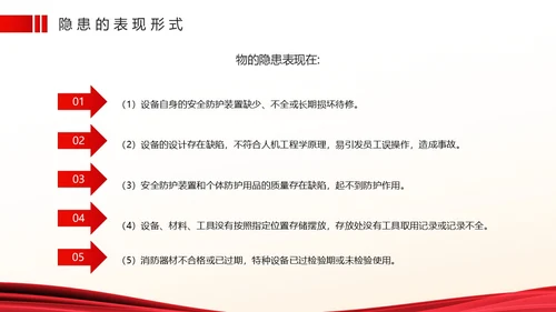 红色简约风安全生产隐患排查PPT模板