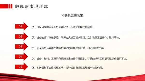 红色简约风安全生产隐患排查PPT模板